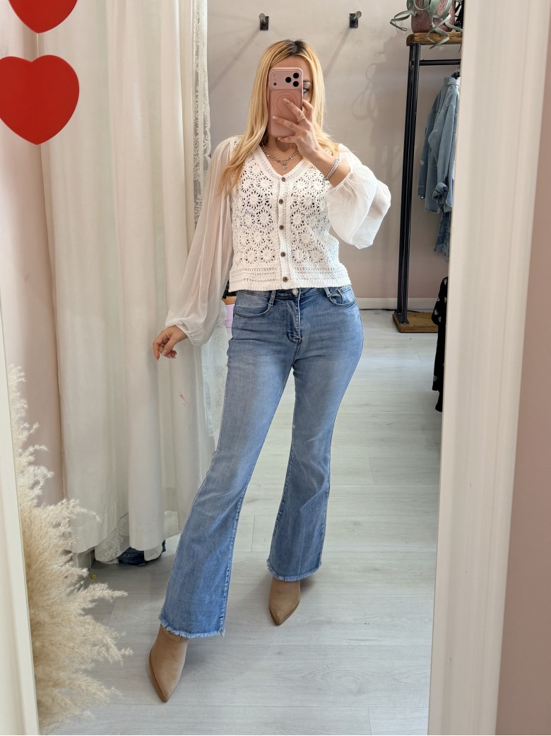 Jeans a ZAMPA push up sfrangiati