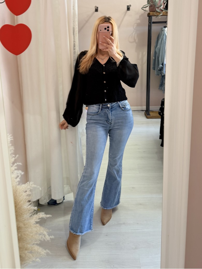 Jeans a ZAMPA push up sfrangiati