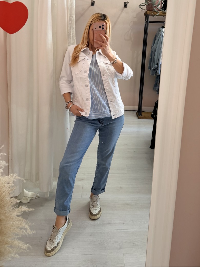 Giubbotto di jeans BIANCO