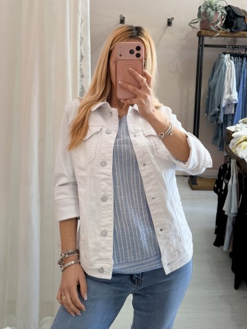 Giubbotto di jeans BIANCO