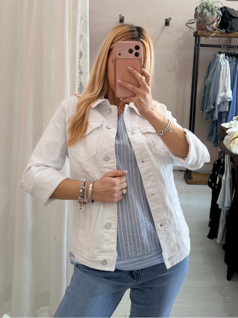 Giubbotto di jeans BIANCO