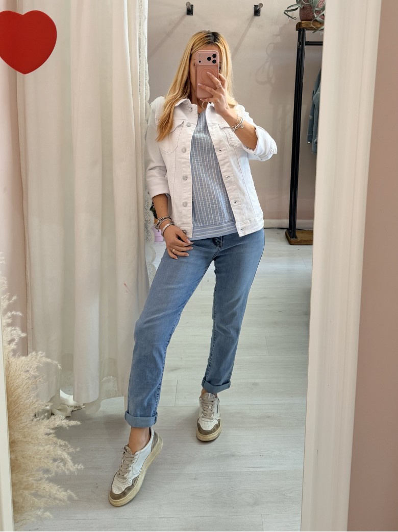 Giubbotto di jeans BIANCO