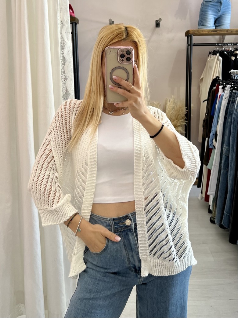 Giacchina cardigan LAURINA bianca