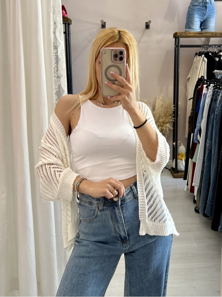 Giacchina cardigan LAURINA bianca