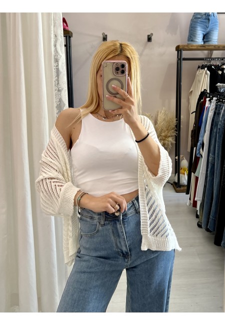 Giacchina cardigan LAURINA bianca