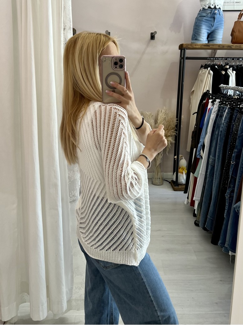 Giacchina cardigan LAURINA bianca