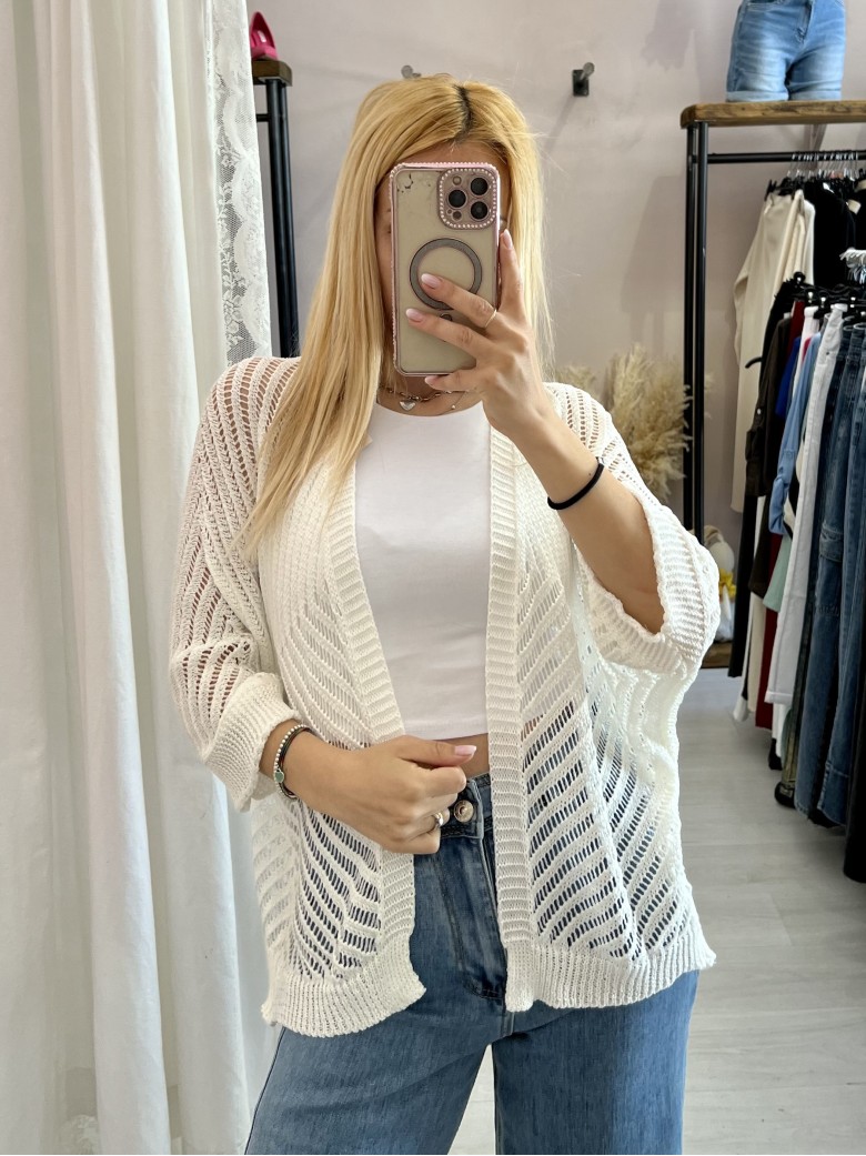 Giacchina cardigan LAURINA bianca