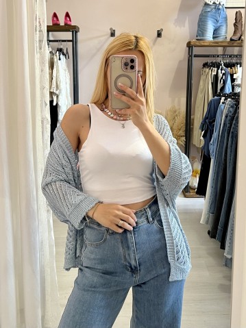 Giacchina cardigan LAURINA azzurra 2