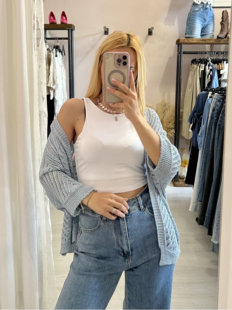 Giacchina cardigan LAURINA azzurra