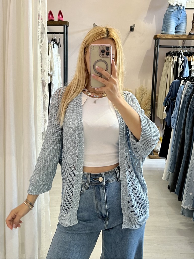 Giacchina cardigan LAURINA azzurra
