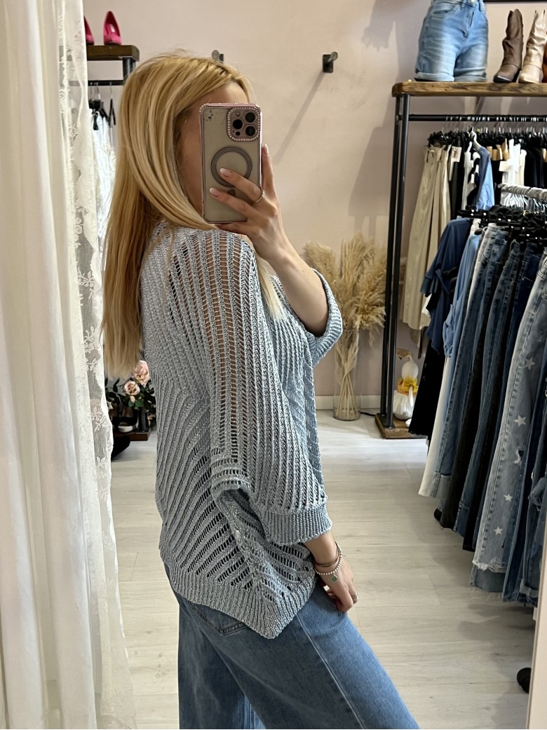 Giacchina cardigan LAURINA azzurra