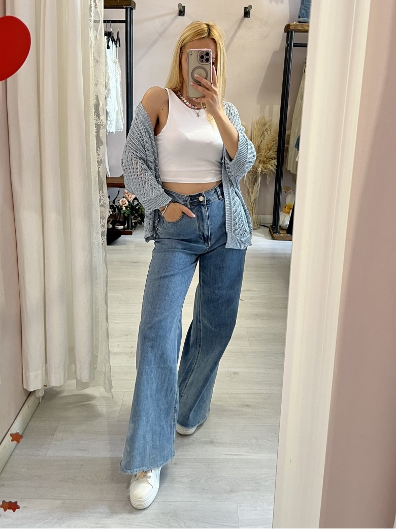 Giacchina cardigan LAURINA azzurra