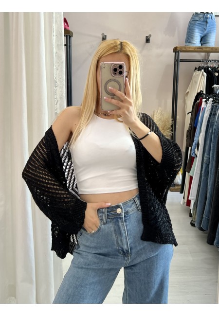 Giacchina cardigan LAURINA nera