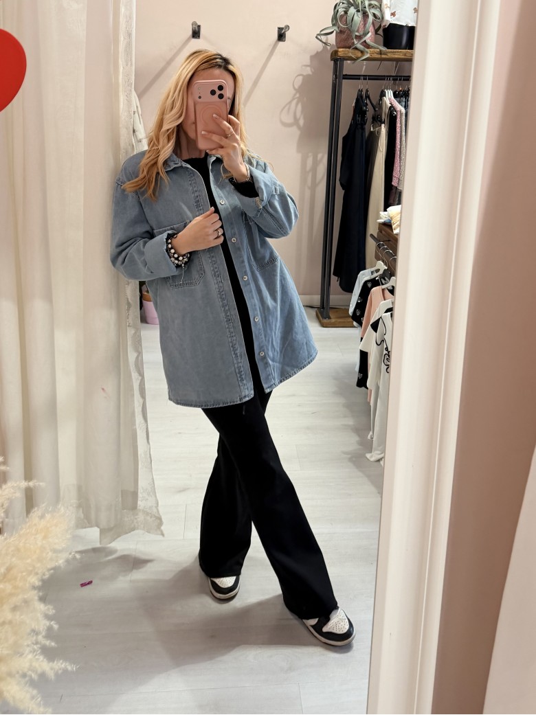 Camicia giacca di jeans