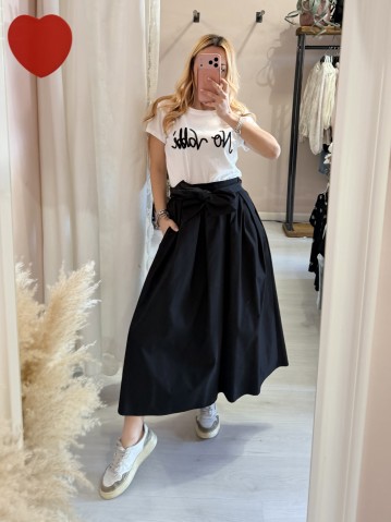 Gonna lunga fiocco nera