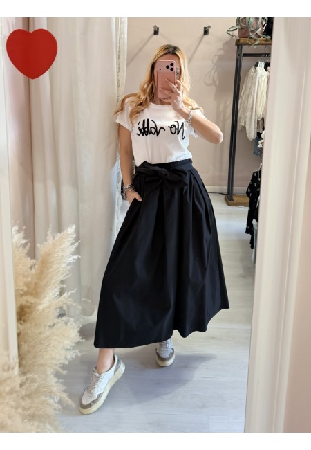 Gonna lunga fiocco nera