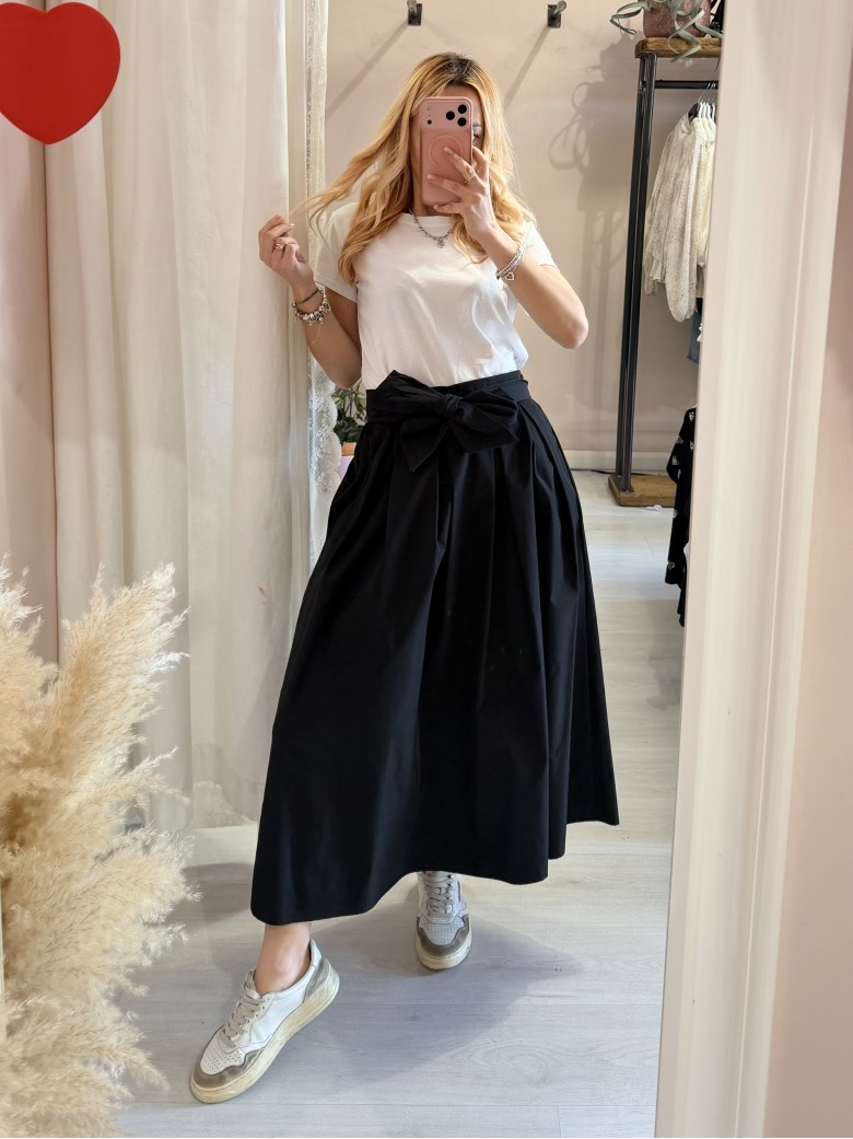 Gonna lunga fiocco nera