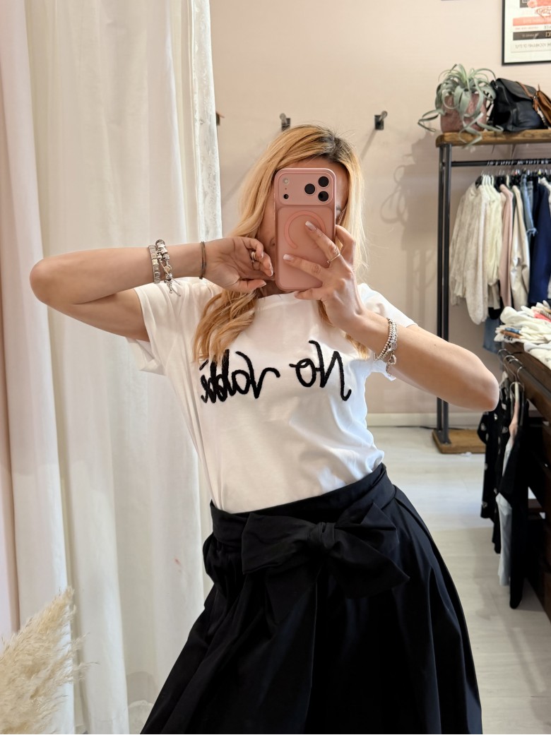 Maglia t shirt NO VABBè nera