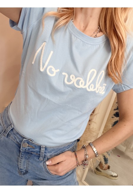 Maglia t shirt NO VABBè azzurra