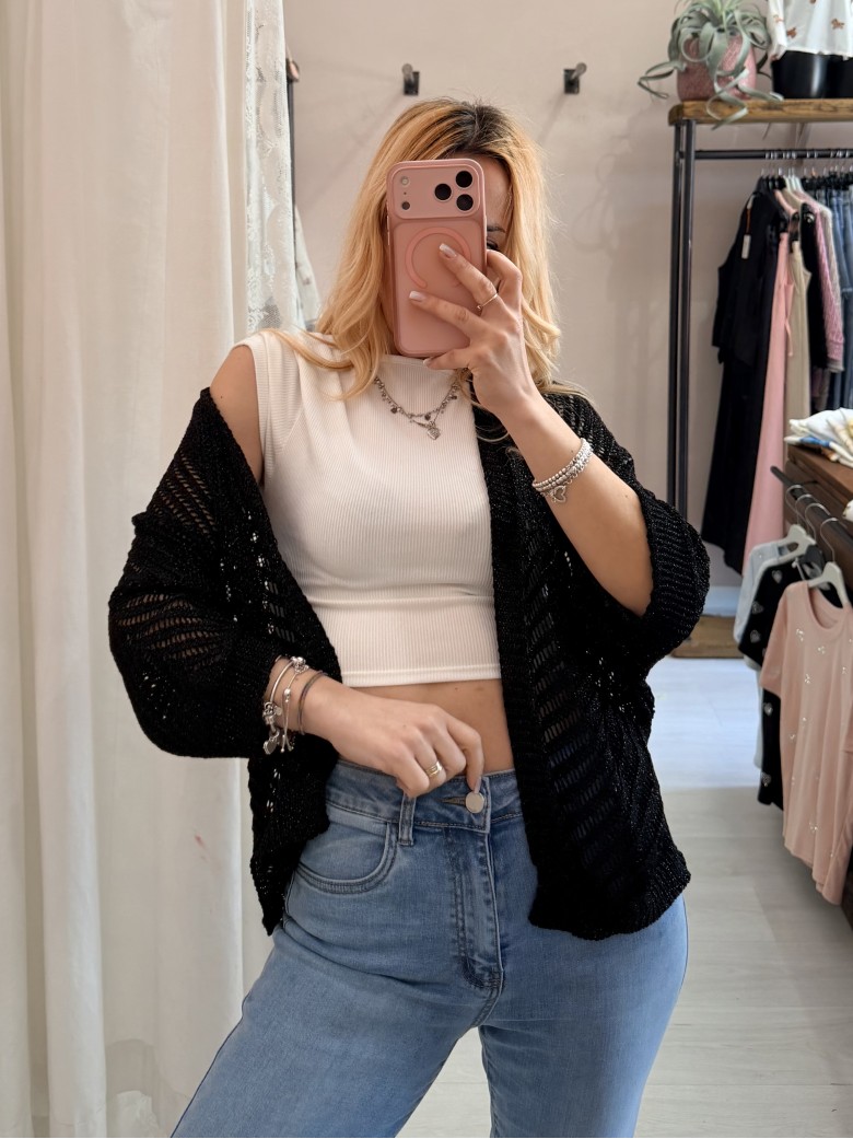 Giacchina cardigan LAURINA nera