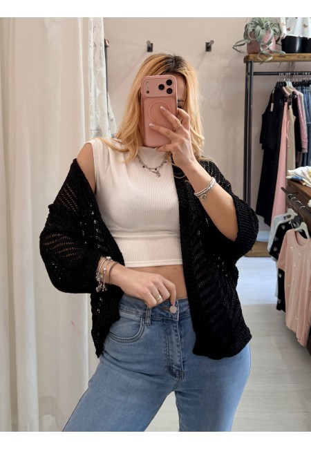 Giacchina cardigan LAURINA nera