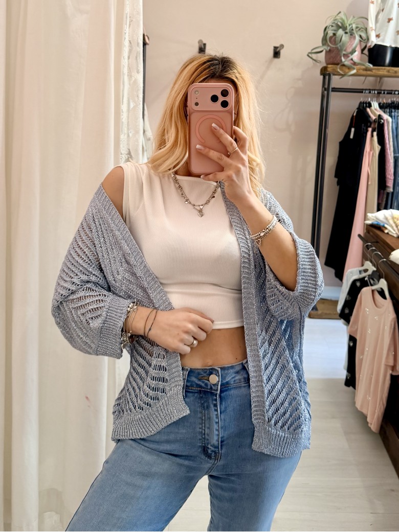 Giacchina cardigan LAURINA azzurra