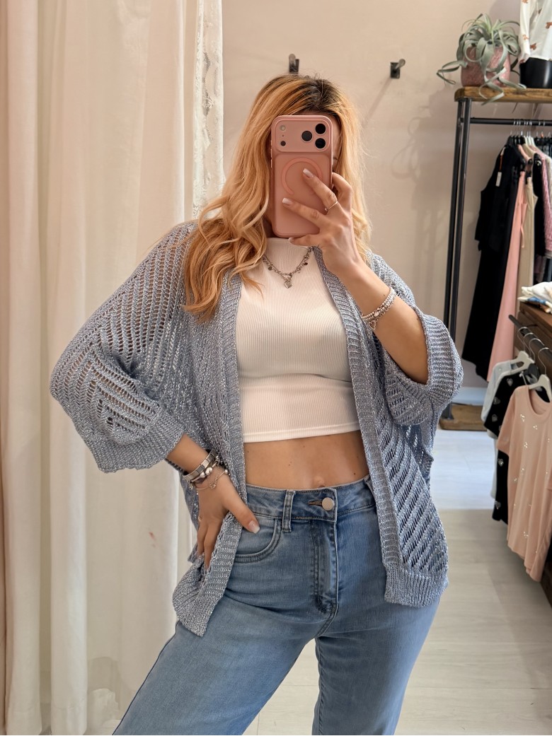 Giacchina cardigan LAURINA azzurra