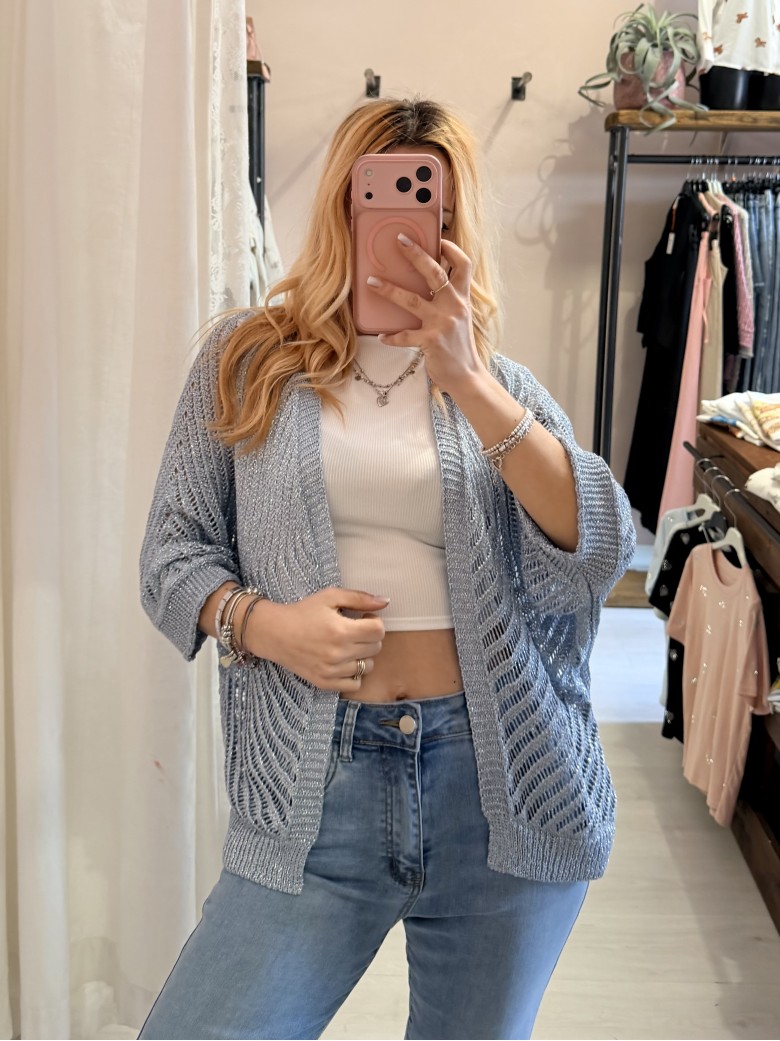 Giacchina cardigan LAURINA azzurra