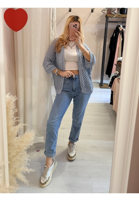 Giacchina cardigan LAURINA azzurra