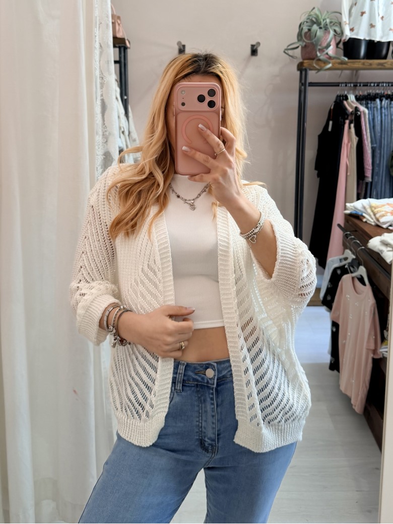 Giacchina cardigan LAURINA bianca