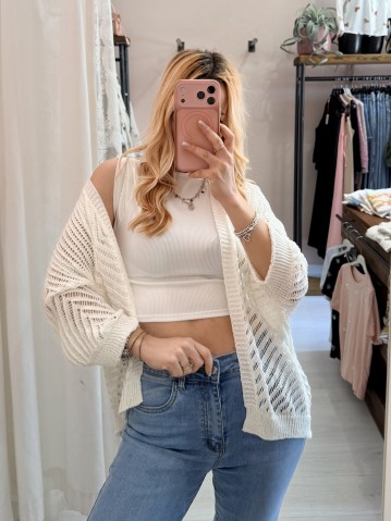 Giacchina cardigan LAURINA bianca