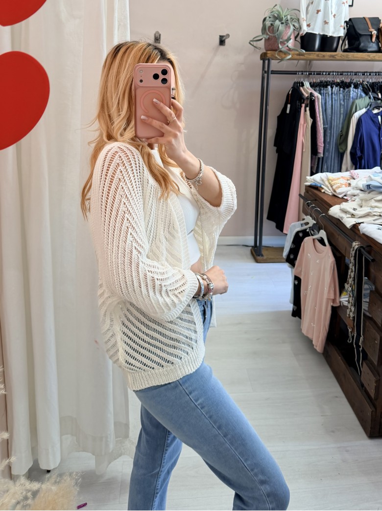 Giacchina cardigan LAURINA bianca