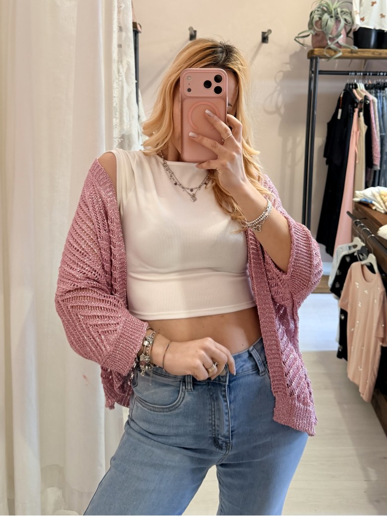 Giacchina cardigan LAURINA rosa