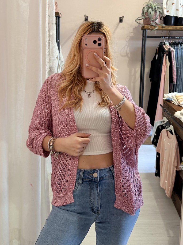 Giacchina cardigan LAURINA rosa