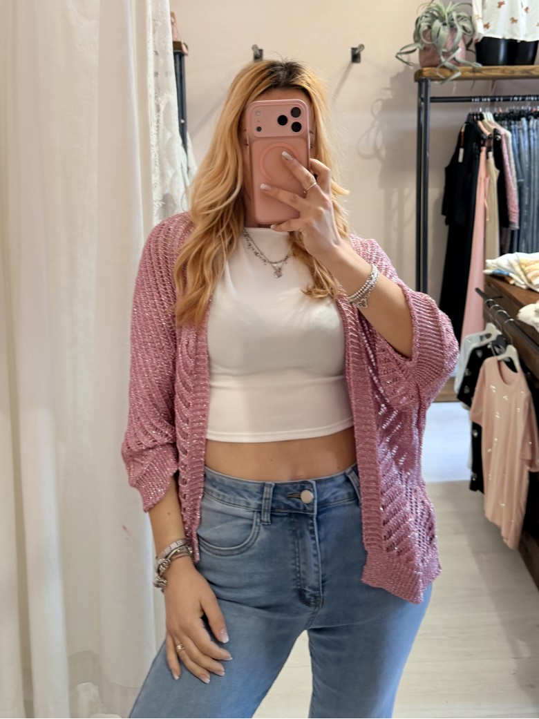 Giacchina cardigan LAURINA rosa