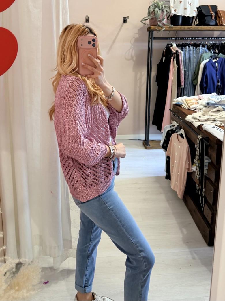 Giacchina cardigan LAURINA rosa