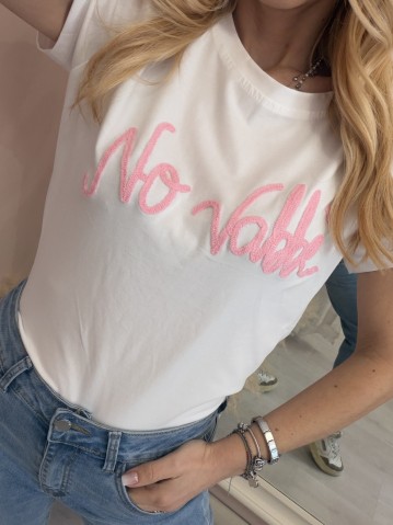 Maglia t shirt NO VABBè rosa