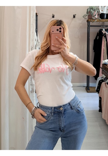 Maglia t shirt NO VABBè rosa