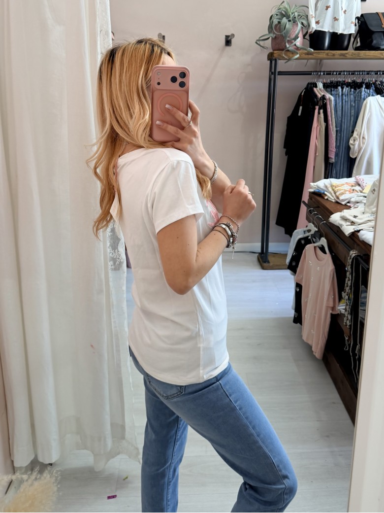 Maglia t shirt NO VABBè rosa