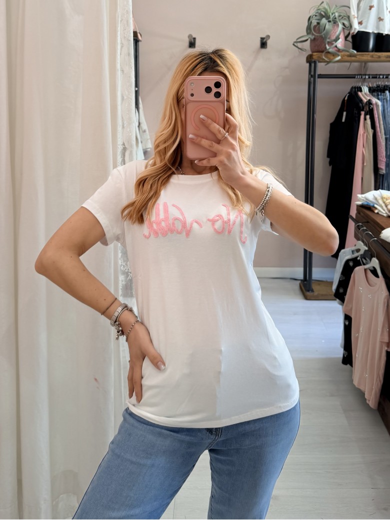 Maglia t shirt NO VABBè rosa
