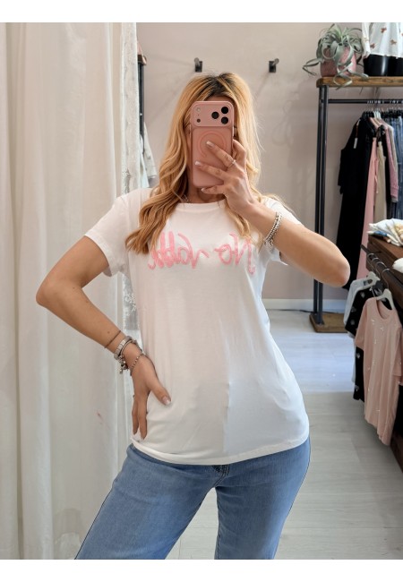 Maglia t shirt NO VABBè rosa