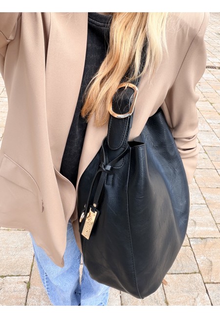 Borsa MANUELA simil pelle nera