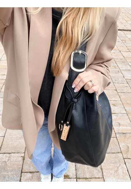Borsa MANUELA simil pelle nera
