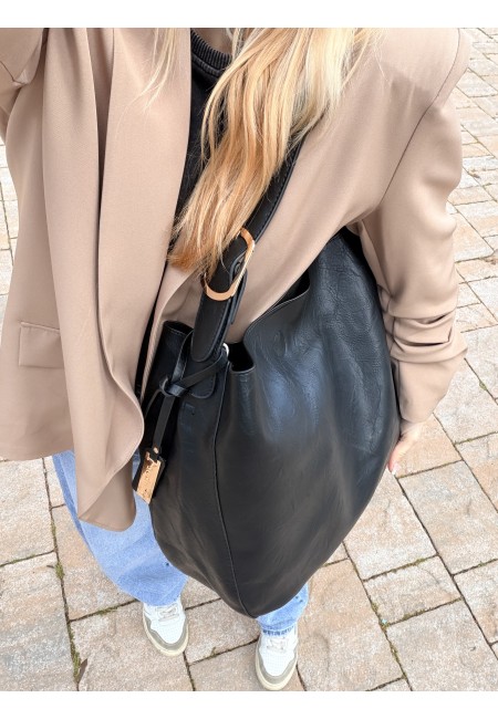 Borsa MANUELA simil pelle nera