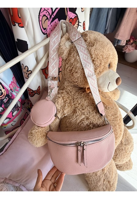 Borsetta a marsupio con tracolla fantasia rosa