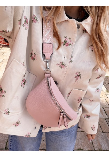 Borsetta a marsupio con tracolla fantasia rosa