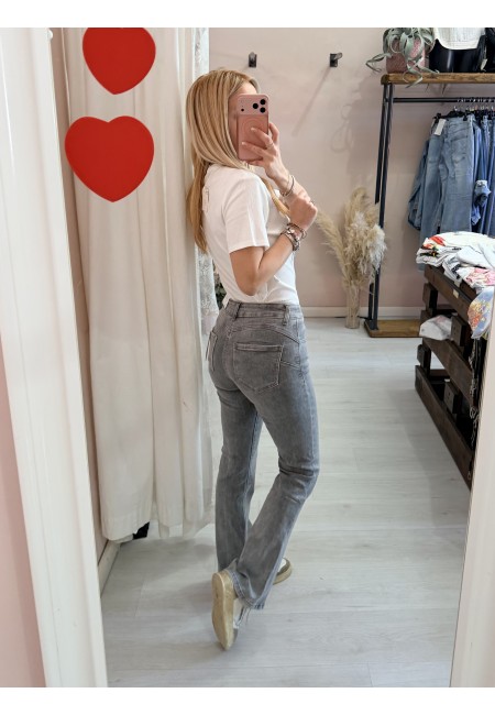 Jeans grigi a ZAMPA sfrangiati