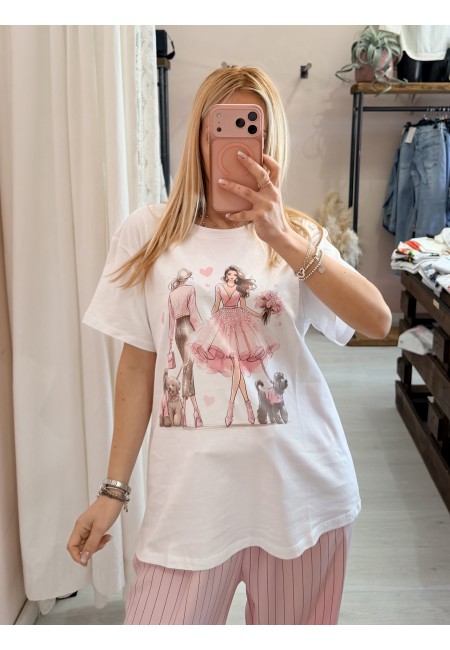 Maglia t shirt ragazze pink