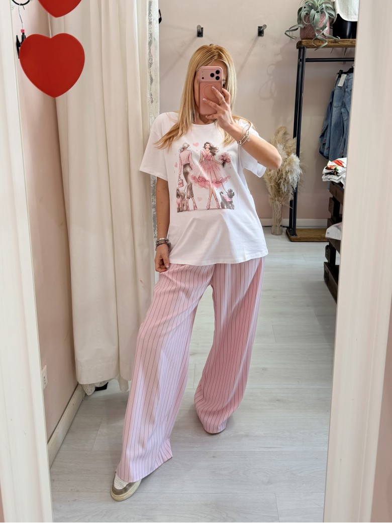 Maglia t shirt ragazze pink