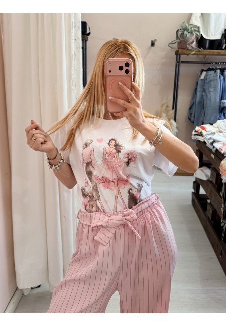 Maglia t shirt ragazze pink